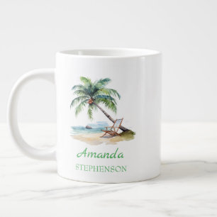 Grande Tasse Vacances personnalisées à la plage