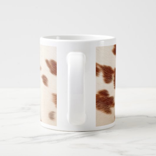 Grande Tasse Vache blanche Brown (Dos)