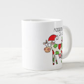 Grande Tasse Vache Drôle Caricature Noël (Devant droit)