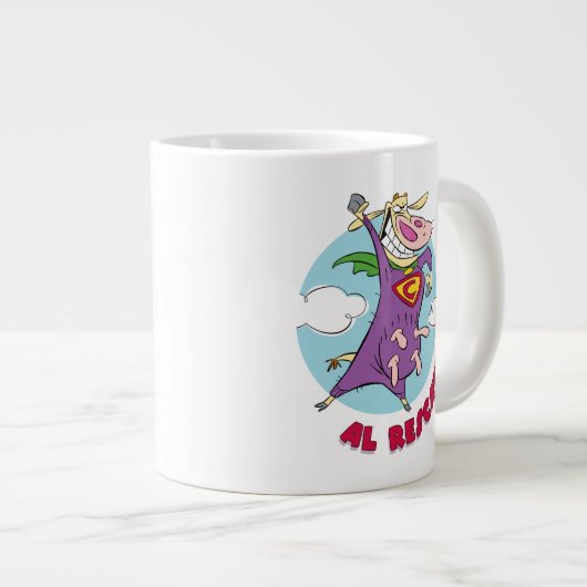 Grande Tasse Vache et poulet Super Vache Al Rescate! (Devant droit)