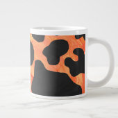 Grande Tasse Vache imprimée noir et orange (Droite)
