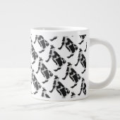 Grande Tasse Vache Noir et Blanc Silhouette (Droite)