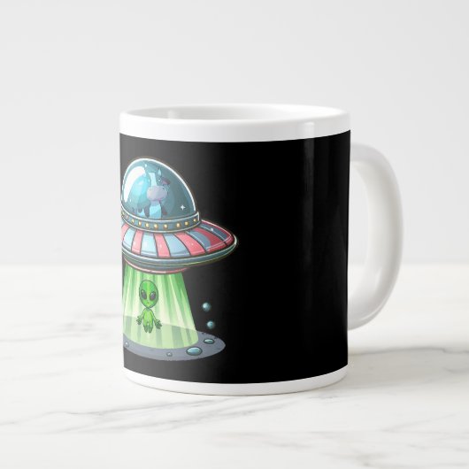 Grande Tasse Vache qui enlève un Alien (Devant droit)