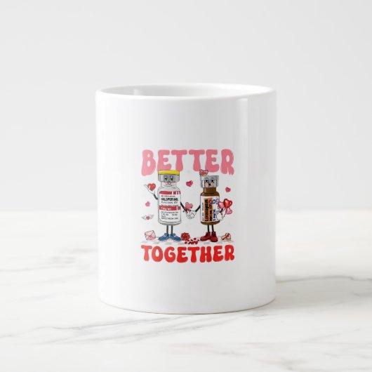 Grande Tasse Valentine Better Together Nurse Pink Bow Modern De (Devant)