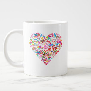 Grande Tasse Valentines Jour Cadeaux Bonbons Coeur Conception