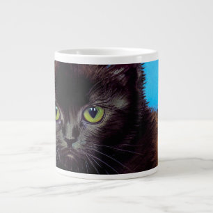 Grande Tasse Van Gogh Chat et fleurs