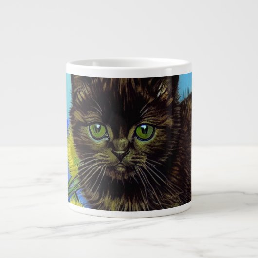 Grande Tasse Van Gogh Style Chat avec tournesol (Devant)