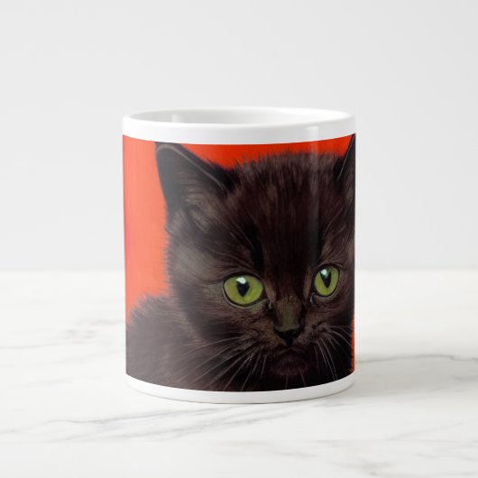 Grande Tasse Van Gogh Style Chat noir (Devant)