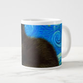 Grande Tasse Van Gogh Style Starry Night Cat (Devant droit)