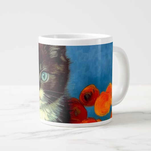 Grande Tasse Van Gogh Tuxedo Cat (Devant droit)