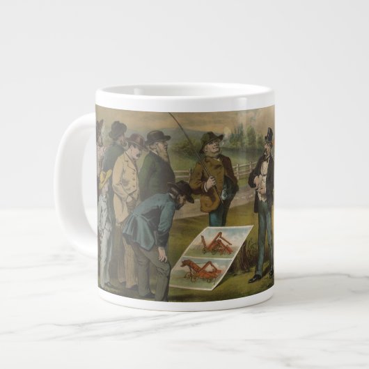 Grande Tasse Vendeur En Champ Avec Fermier Vendre Machine Agric (Devant gauche)