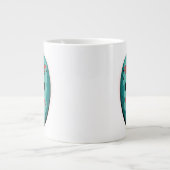 Grande Tasse Vendredi 13 | Graphique de masque de hockey bleu (Devant)