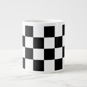Grande Tasse Vérificateur noir et blanc (Devant)