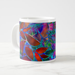 Grande Tasse Verre Abstrait à la floraison de boue