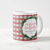 Grande Tasse Verre d'aquarelle et chèque cadeau de Noël (Devant droit)