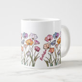Grande Tasse Verre Fleur Sauvage (Devant droit)