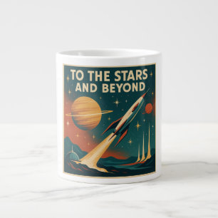 Grande Tasse "Vers Les Étoiles Et Au-Delà" Voyage Vintage Dans