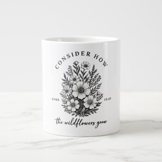 Grande Tasse Verset chrétien d'inspiration à considérer (Devant)