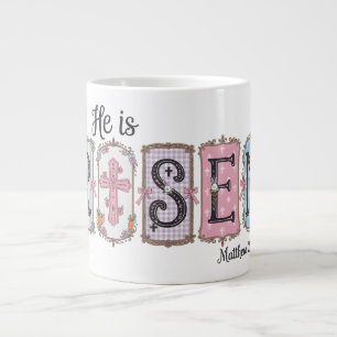 Grande Tasse verset de Pâques chrétien inspirant Il est ressusc