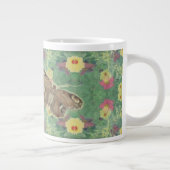 Grande Tasse Vert floral avec papillons (Droite)