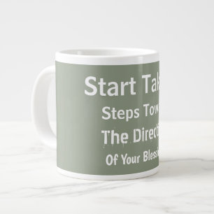 Grande Tasse Vert sauge moderne foi quotidienne élévatrice