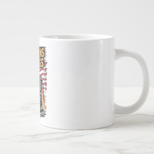 Grande Tasse Veterans No Kings USA Flag (Droite)