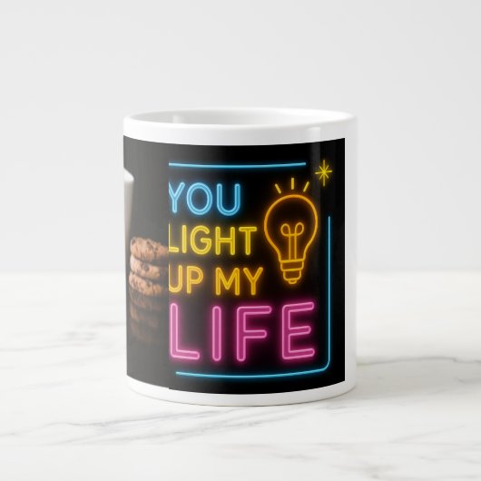 Grande Tasse Vibes café Neon | Typographie brillante Musique no (Devant)