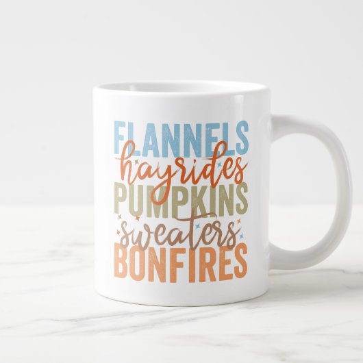 Grande Tasse Vibes d'automne amusantes (Droite)