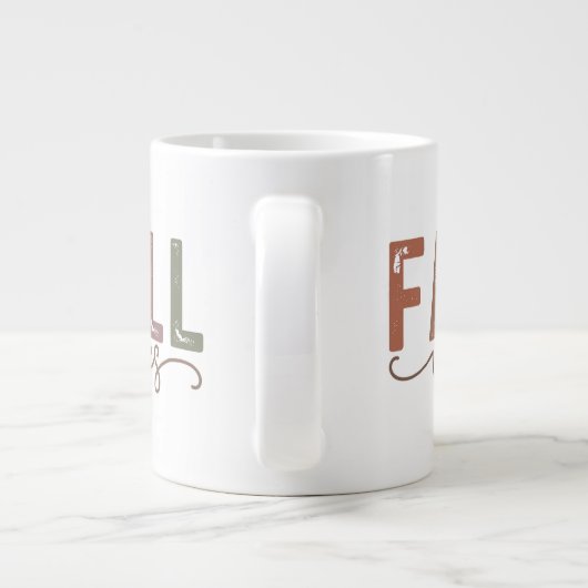 Grande Tasse Vibes d'automne arc-en-ciel (Dos)