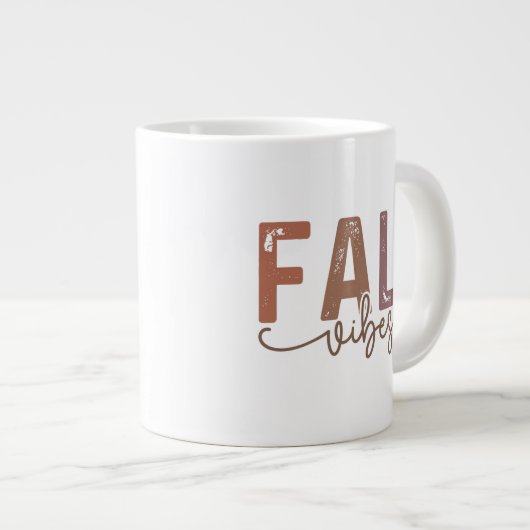 Grande Tasse Vibes d'automne arc-en-ciel (Devant droit)