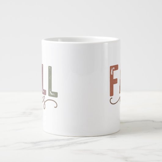 Grande Tasse Vibes d'automne arc-en-ciel (Devant)