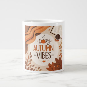 Grande Tasse Vibes d'automne confortables - Design plat minimal