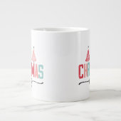 Grande Tasse Vibes de Noël - Festive Tree Design (Devant)