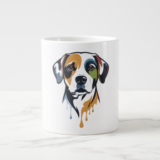 Grande Tasse Vibrant Lab Pop Art (Devant)
