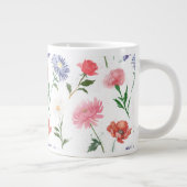 Grande Tasse Vibrant Watercolor Multicolor Floral Pattern (Droite)