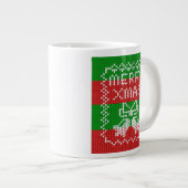 Grande Tasse Vilain pull motif sonnettes Joyeux fils Xmas (Devant droit)