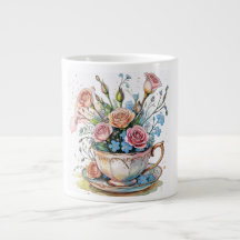 Vin floral Motif - Aquarelle douce Boho art