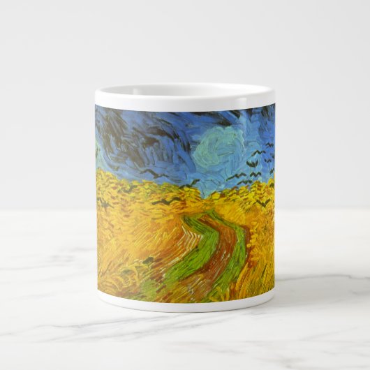 Grande Tasse Vincent van Gogh Champ de blé avec corbeaux (Devant)