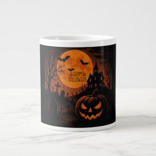 Grande Tasse Vintage, classique Happy Halloween citrouille