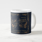 Grande Tasse Vintage Constellations: Star Botany Gold & Navy (Devant droit)