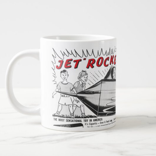 Grande Tasse Vintage Jet Rocket Space Ship Ad  (Gauche)