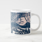 Grande Tasse Vintage Noël, Paysage de la montagne de neige d'hi (Droite)
