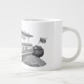 Grande Tasse Vintage Science Fiction Steampunk Airship Eclipse (Droite)