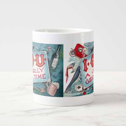 Grande Tasse Vintage Vices Party, Jeu Boire Fumer (Devant)