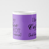 Grande Tasse Violet-J'Aime Mon Café Chaud, Comme Mon Mari Drôle (Devant)