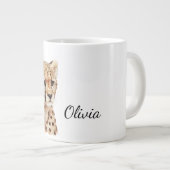 Grande Tasse Visage personnalisé Cheetah (Devant droit)