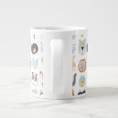 Grande Tasse Visages conviviaux | Portraits d'animaux mignons (Dos)