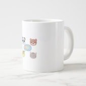 Grande Tasse Visages d'animaux Kawaii mignons | Conception de d (Devant droit)