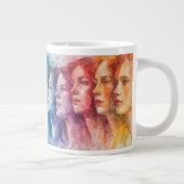 Grande Tasse Visages des femmes - Peinture aquarelle (Droite)