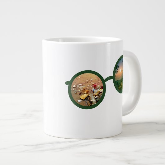 Grande Tasse Voir Changer les lunettes Nature vs Pollution Desi (Devant droit)
